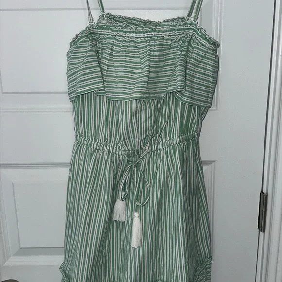 American Eagle Outfitters | Dresses | American Eagle Outfitters Green And  White Striped Dress | Poshmark